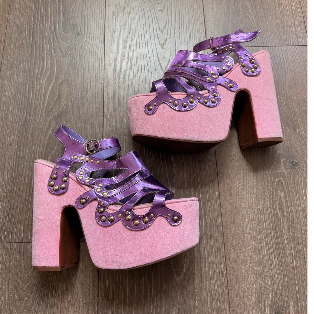 Sugar Thrillz Armed With Charm Butterfly Heels 9M Sabrina Rave Concert